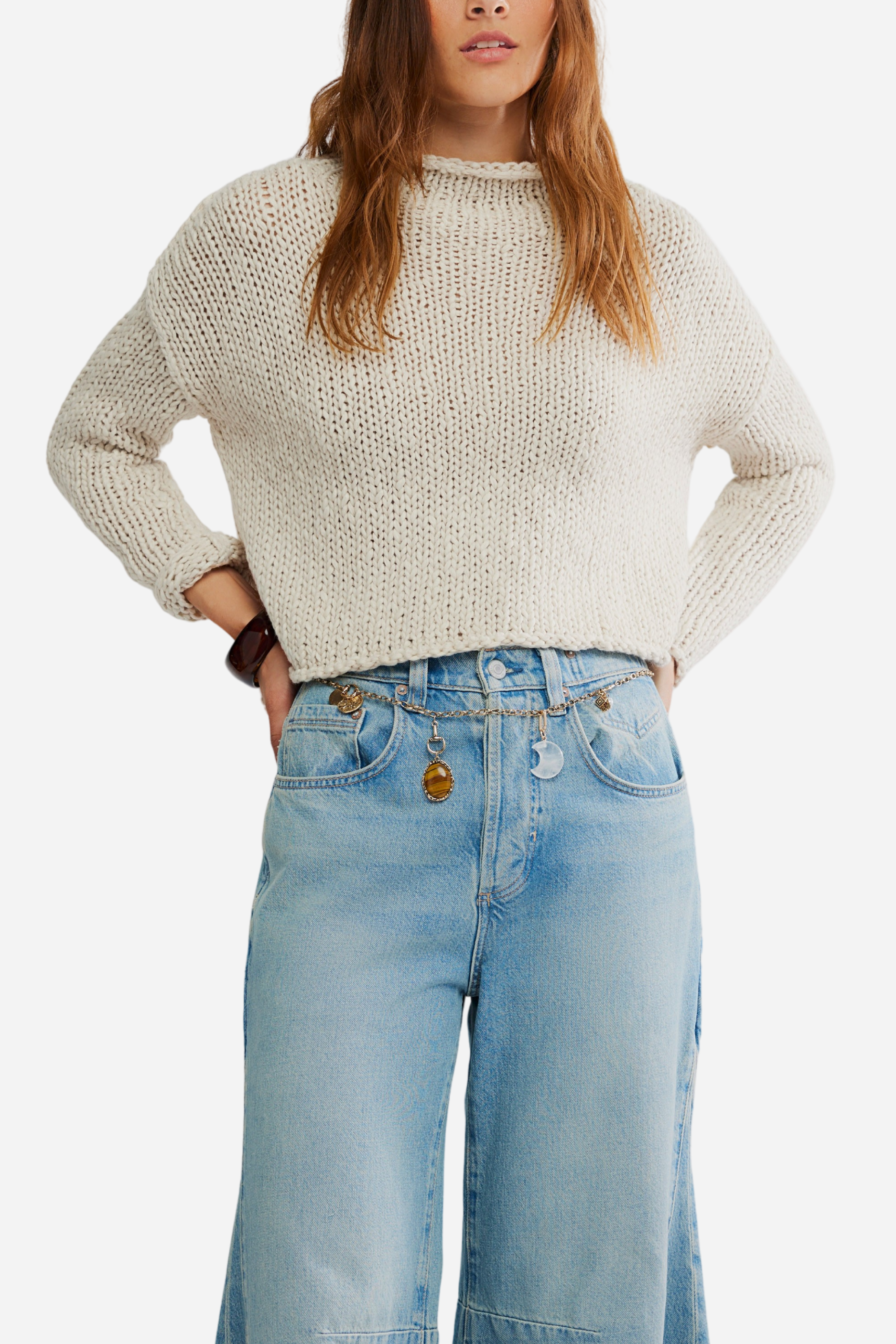 Free People Opal Sweater - Tea
