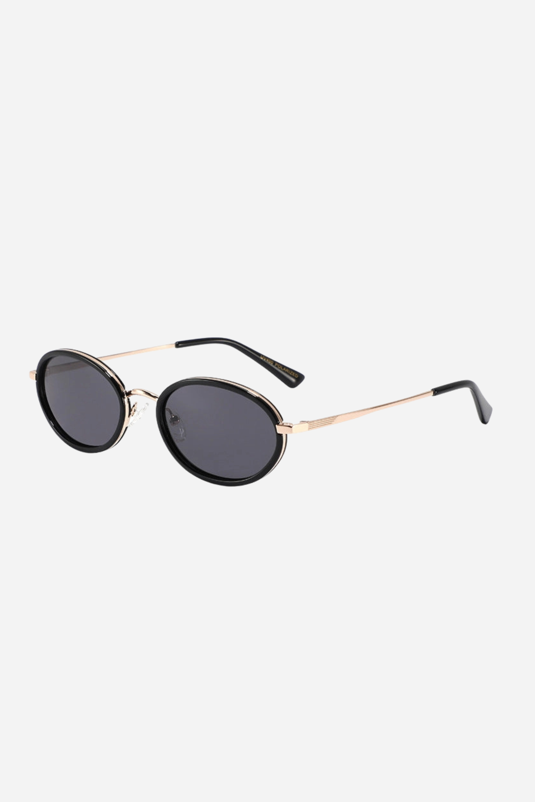Oval Frame Sunglasses - Black
