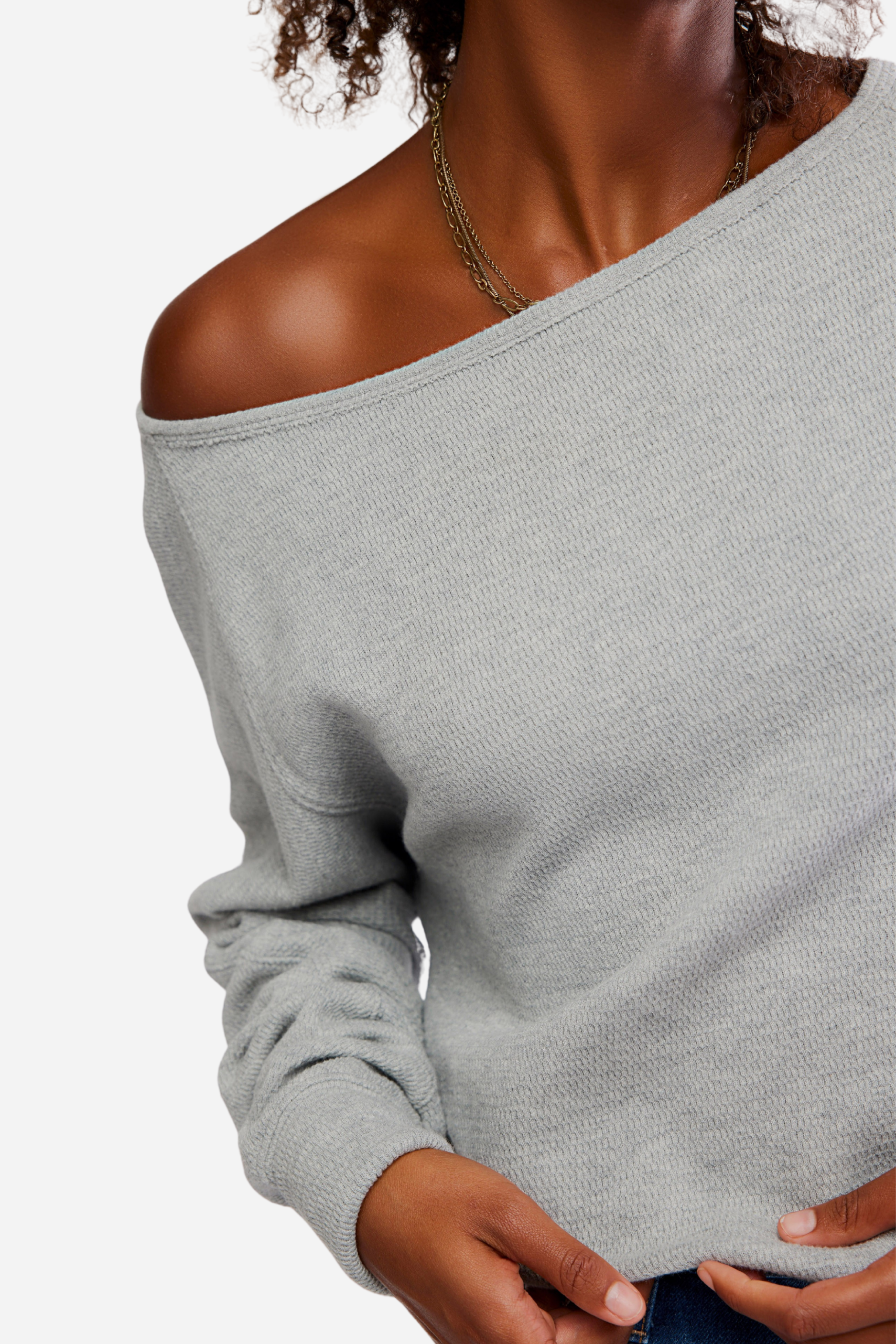 Free People Jess Long Sleeve - Heather Grey