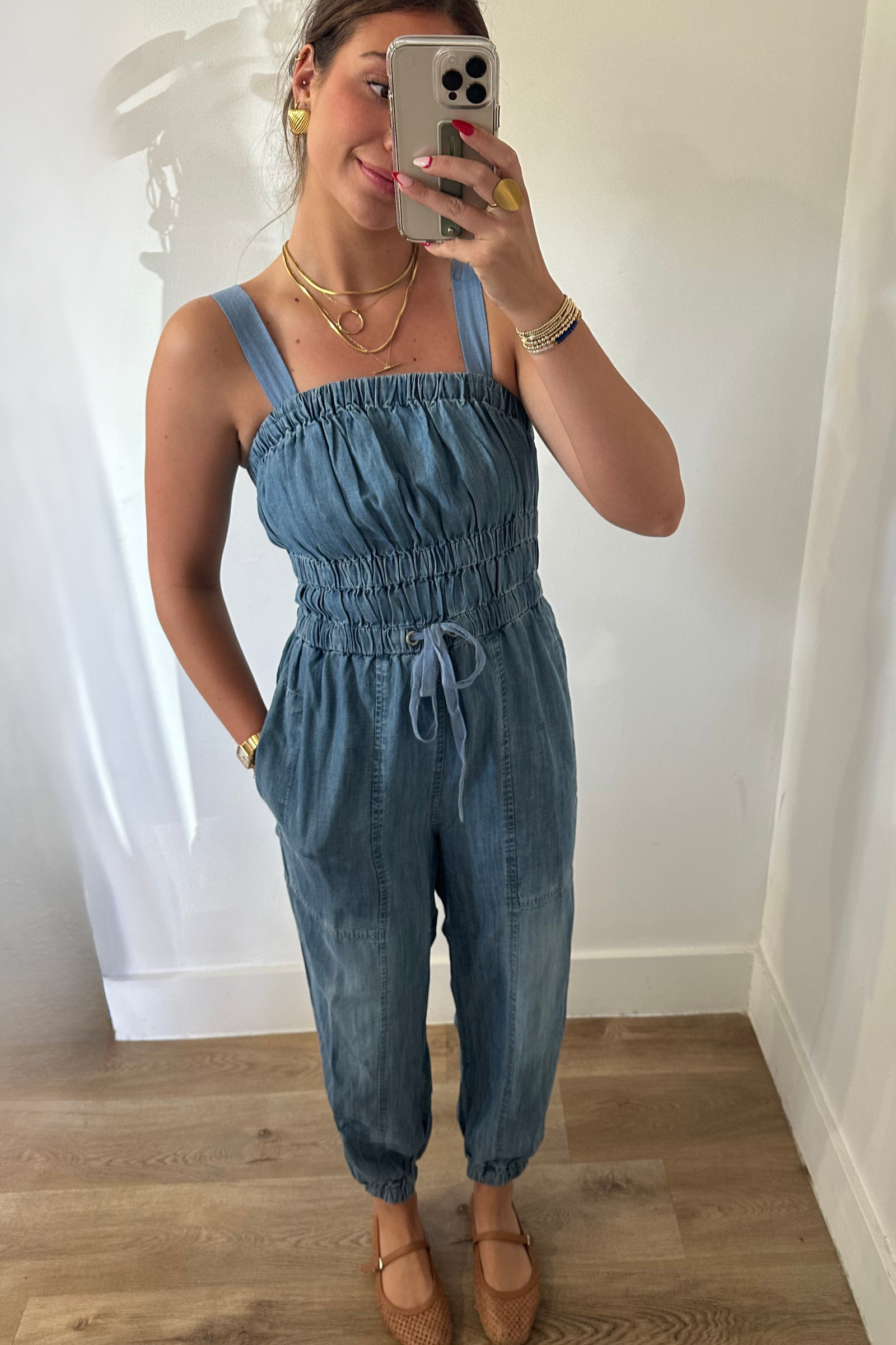 Lasting Love Denim Jumpsuit - Light Blue