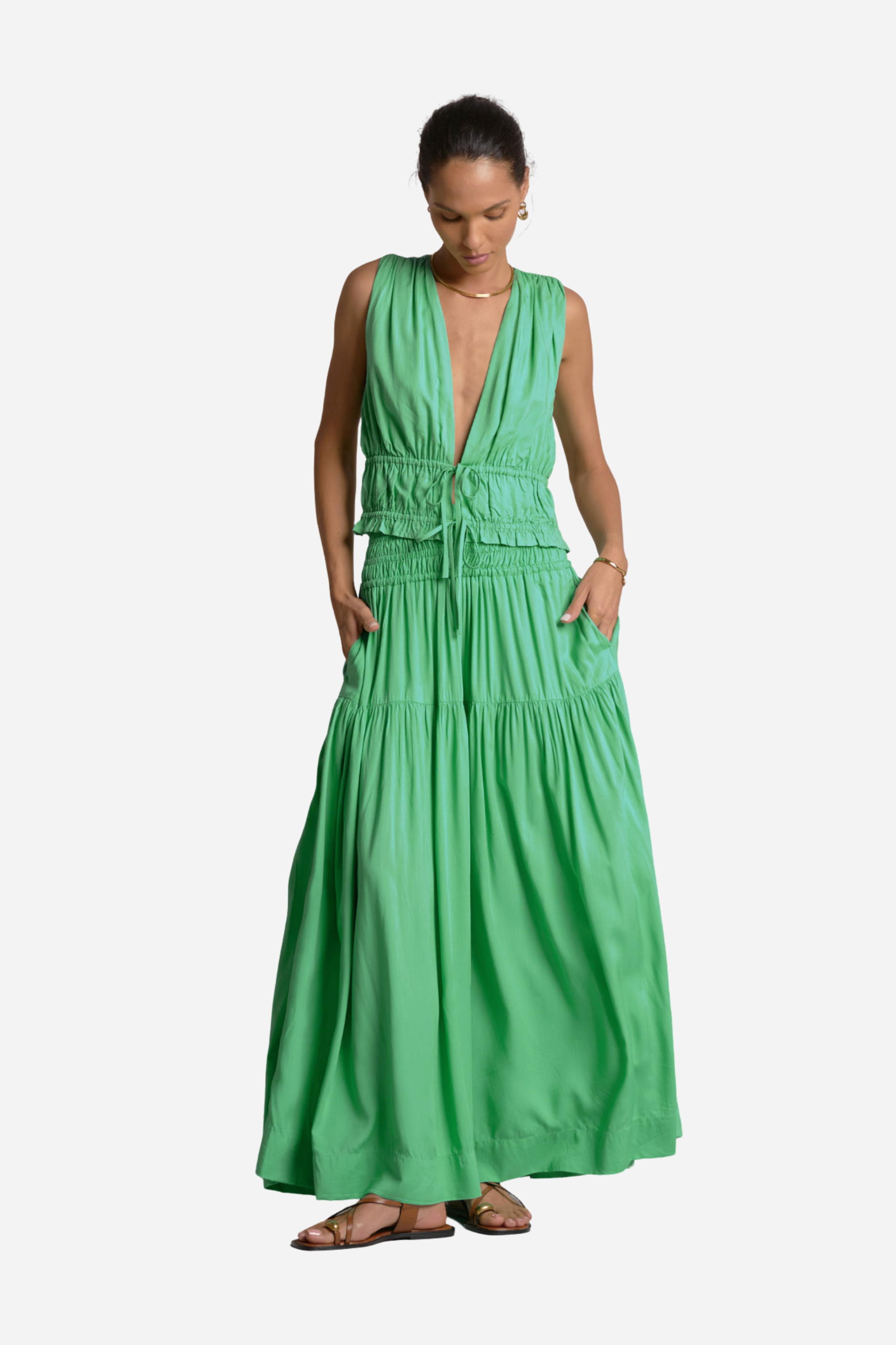 Summer Maxi Skirt - Jade