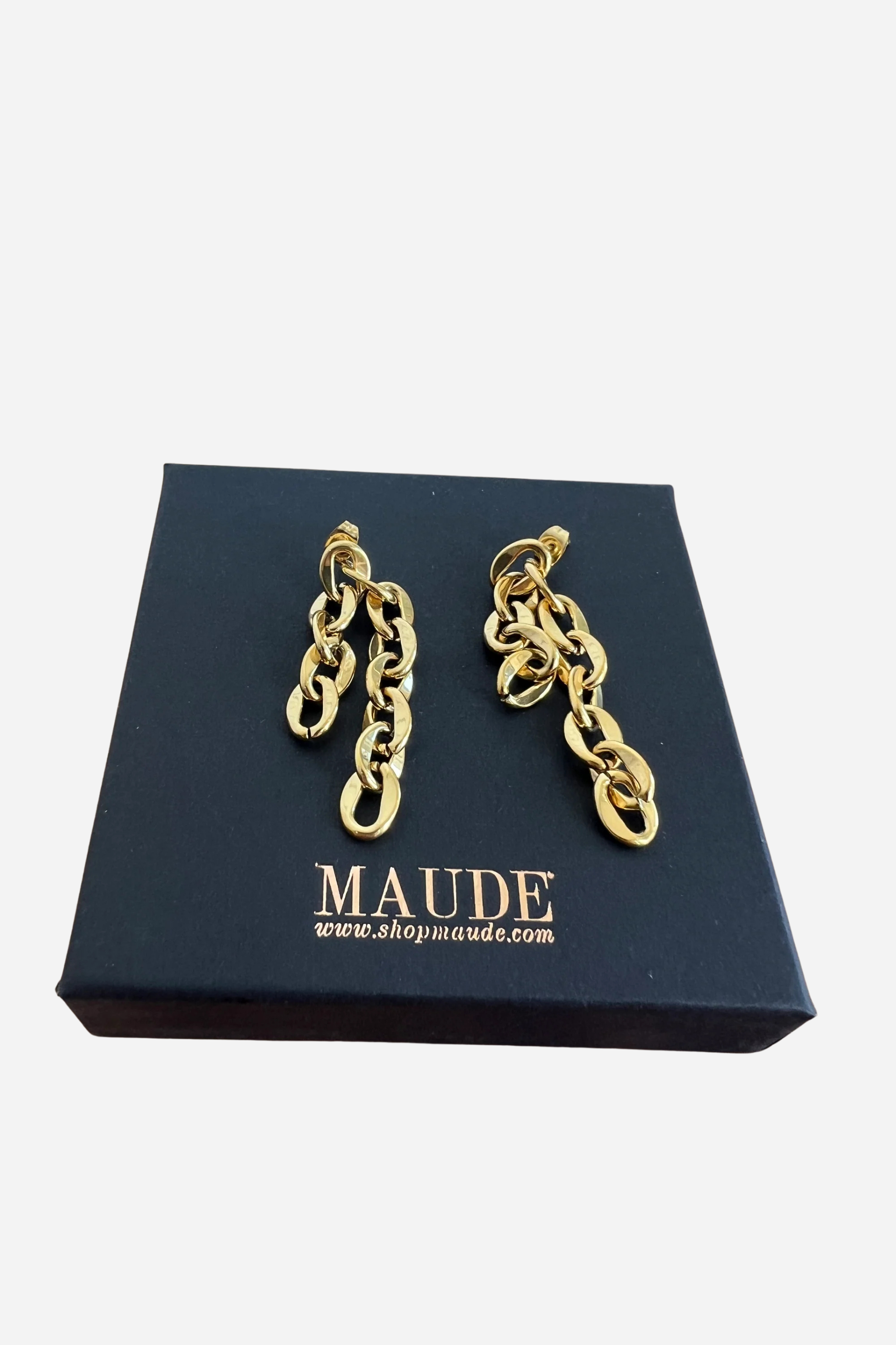 18K Double Chain Earrings