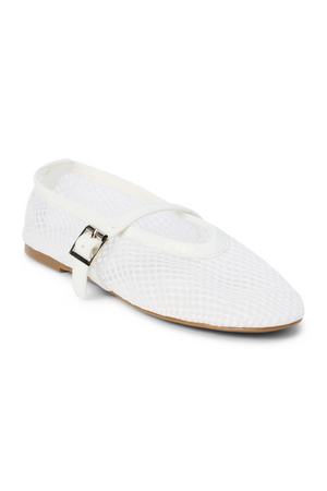 Nolita Ballet Flat - White Mesh