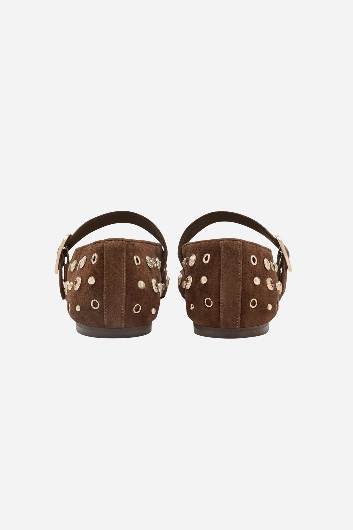 Dolce Vita - Mella Stud Flats - Cocoa Suede
