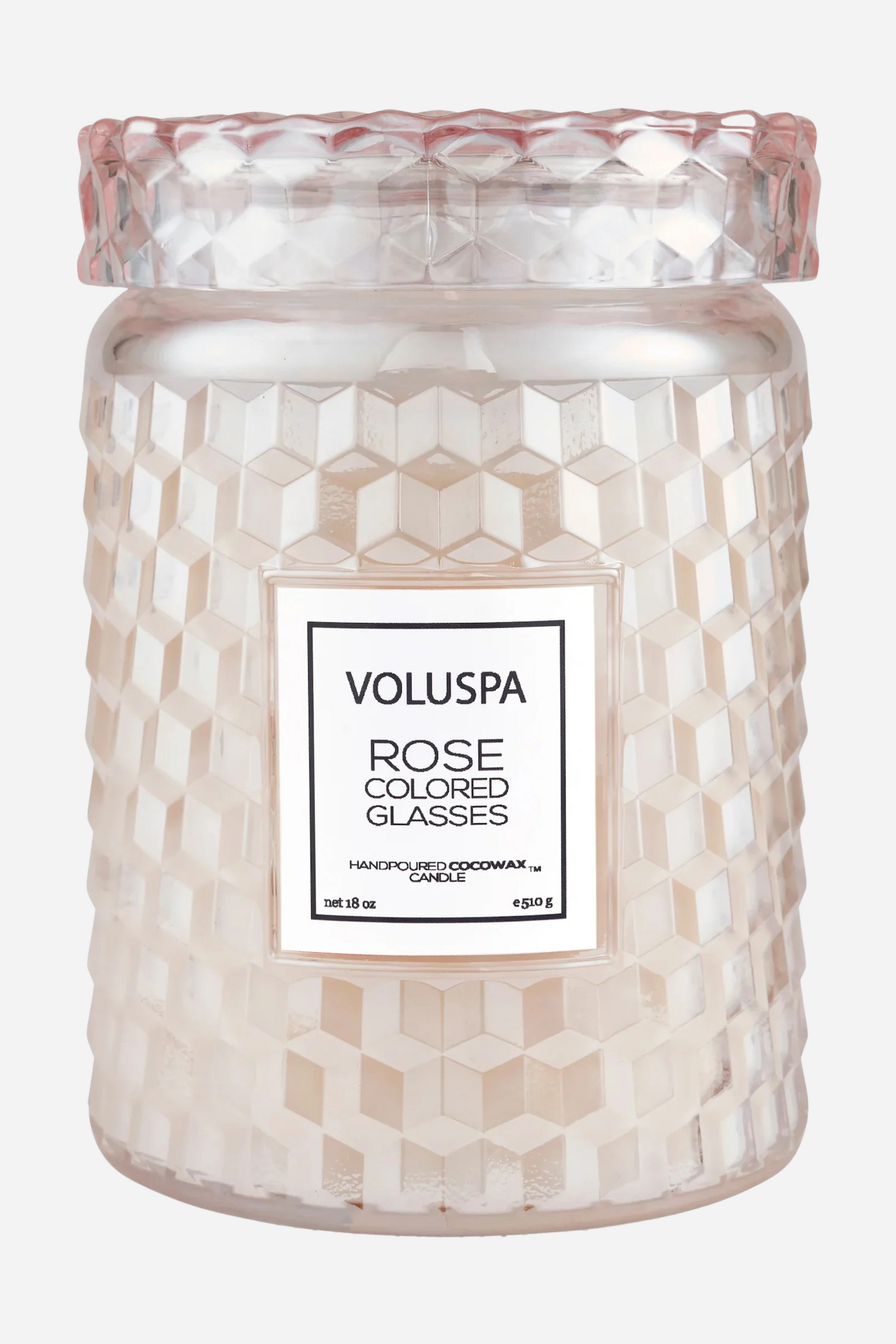 Voluspa Large Glass Jar Candle - 18 oz - Rose Colored Glasses