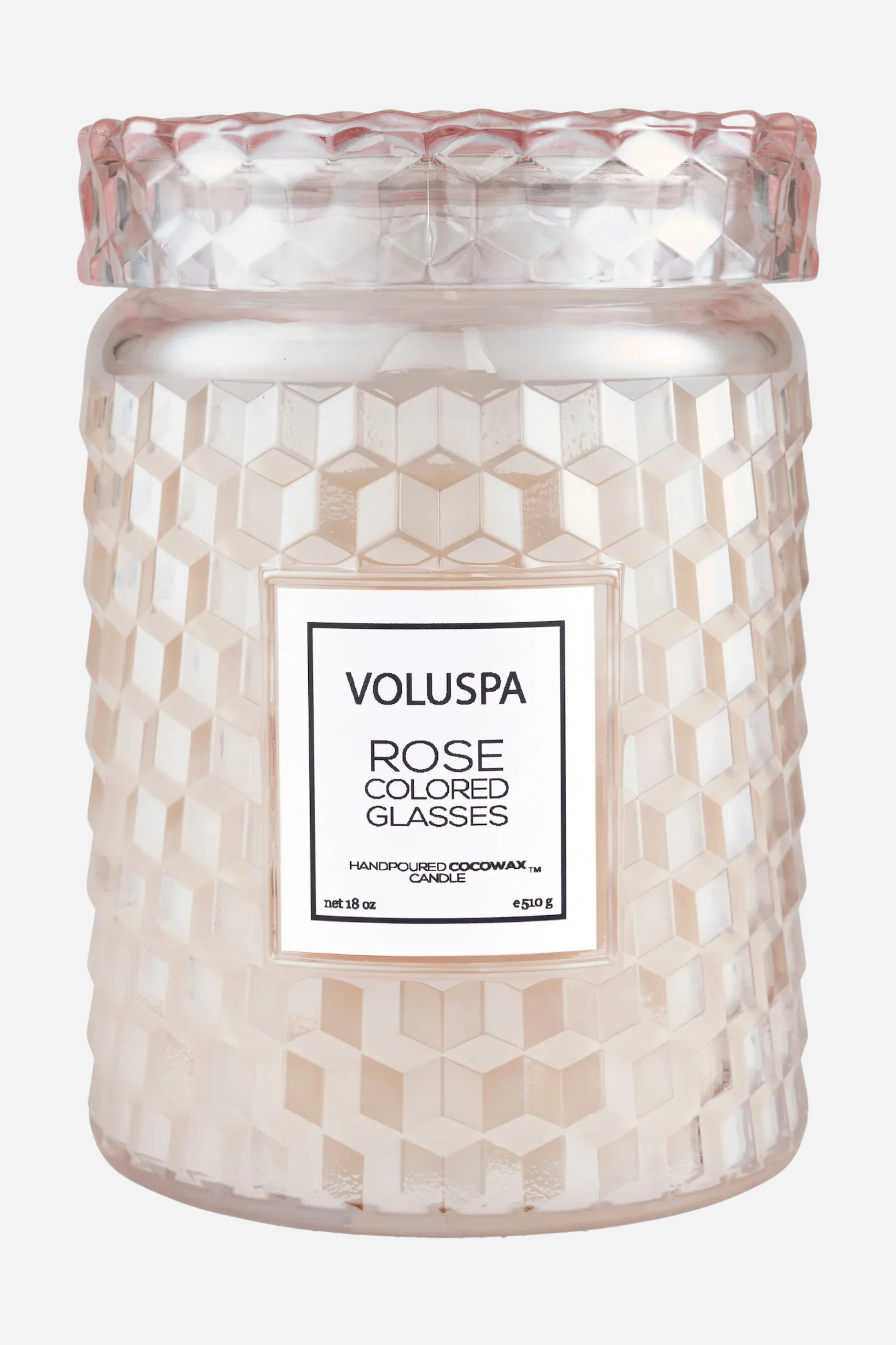 Voluspa Large Glass Jar Candle - 18 oz - Rose Colored Glasses
