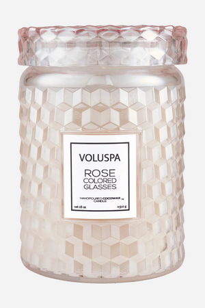 Voluspa Large Glass Jar Candle - 18 oz - Rose Colored Glasses