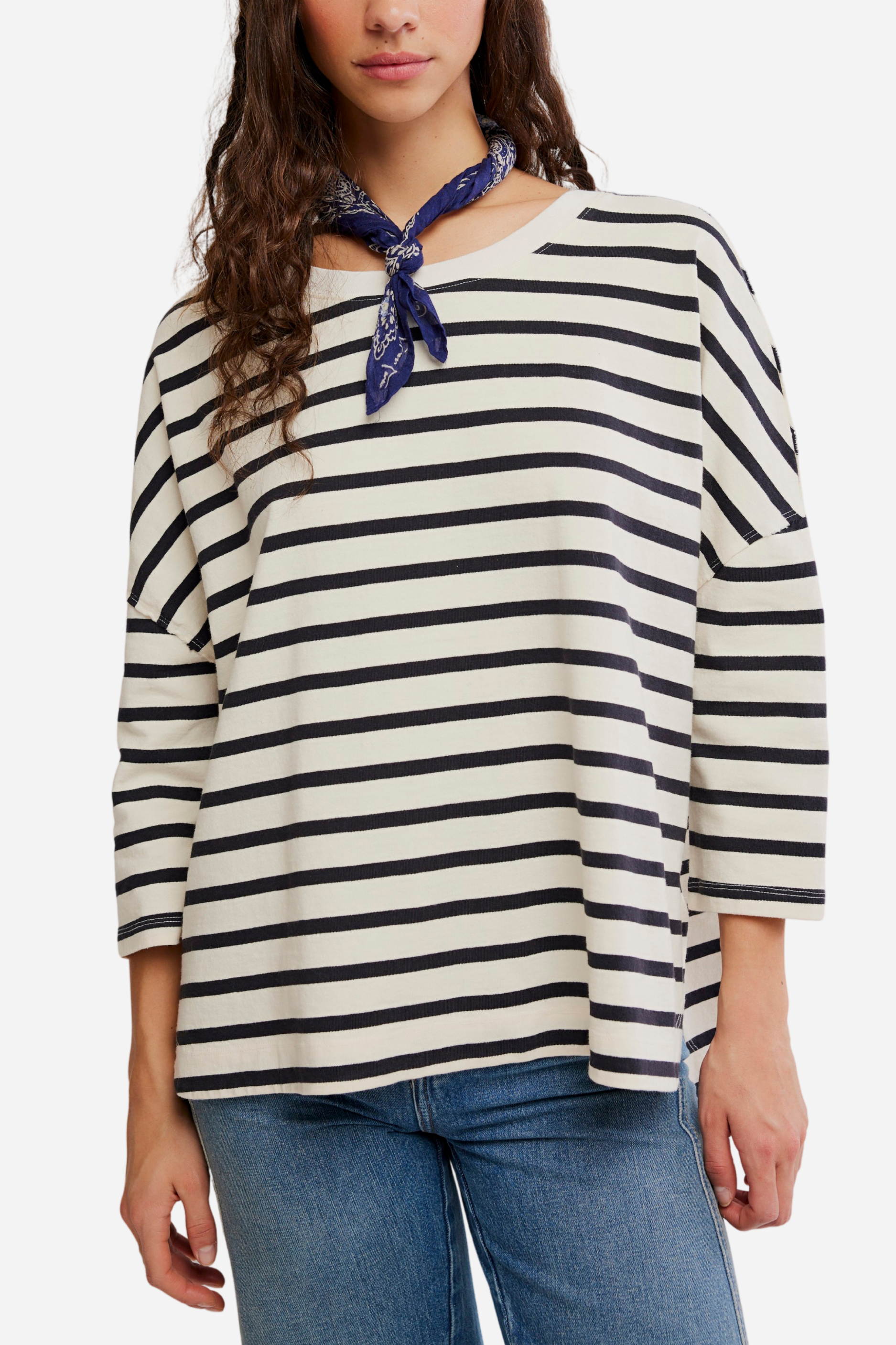 Free People 2 Sense Long Sleeve - Ivory Combo