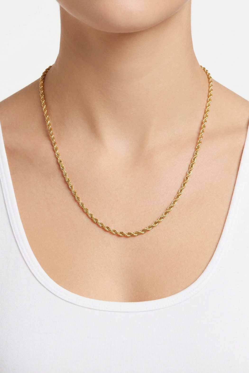 18K Leah Twisted Rope Necklace
