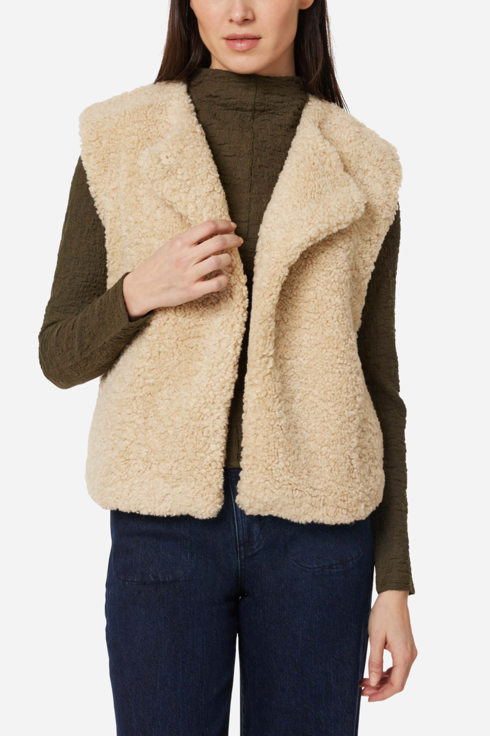 Sherpa Vest - Tan