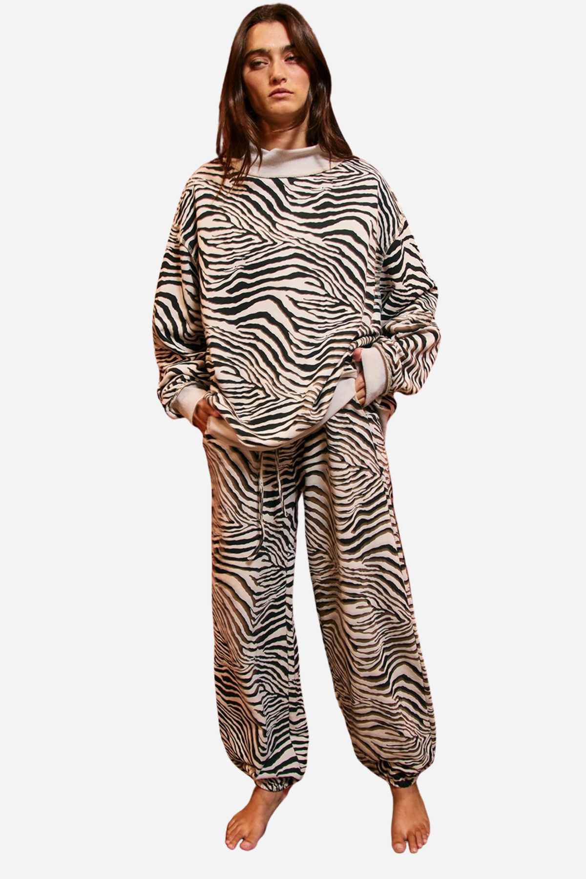 Zebra Print Jogger Pants