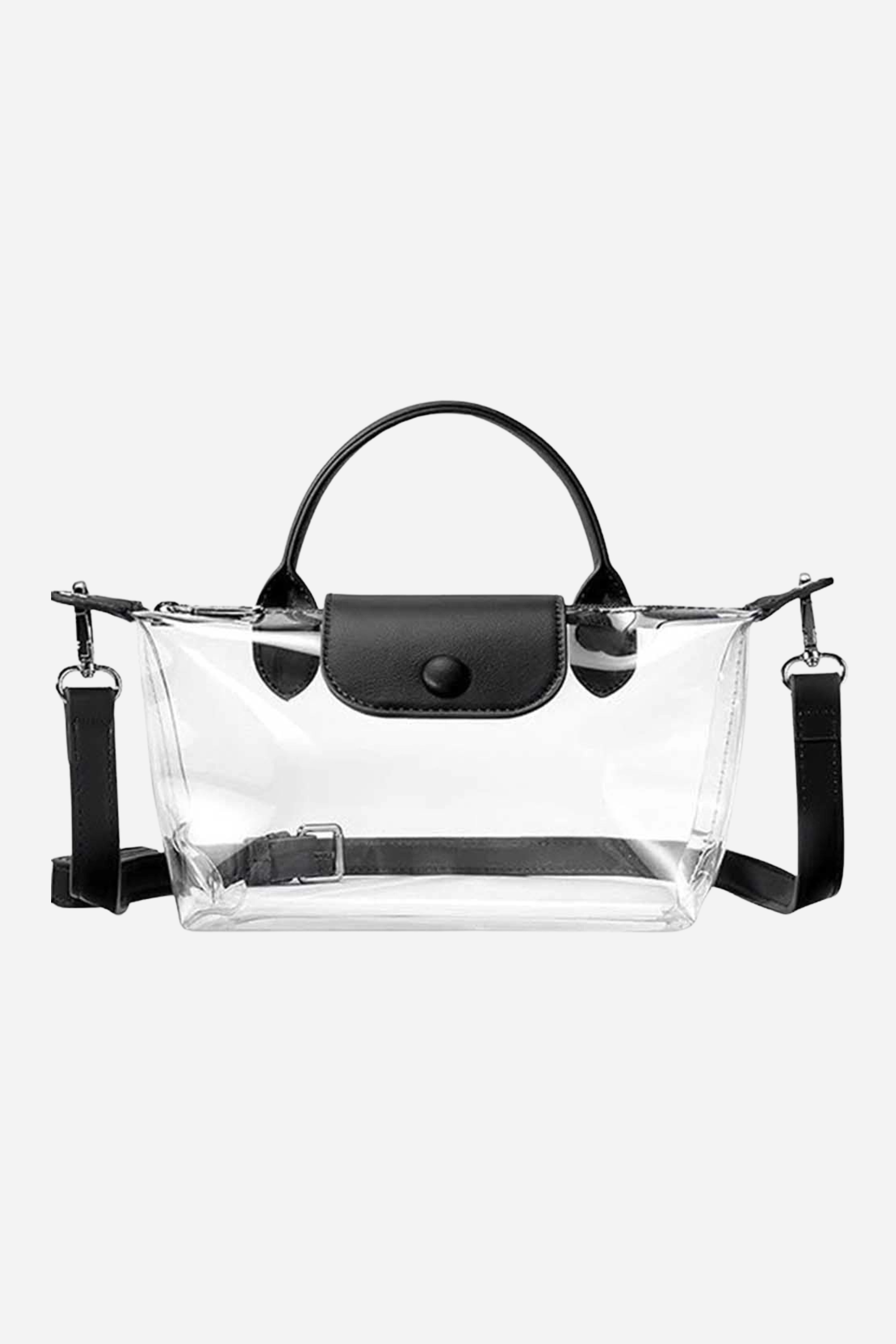 Clear Crossbody Purse - Black