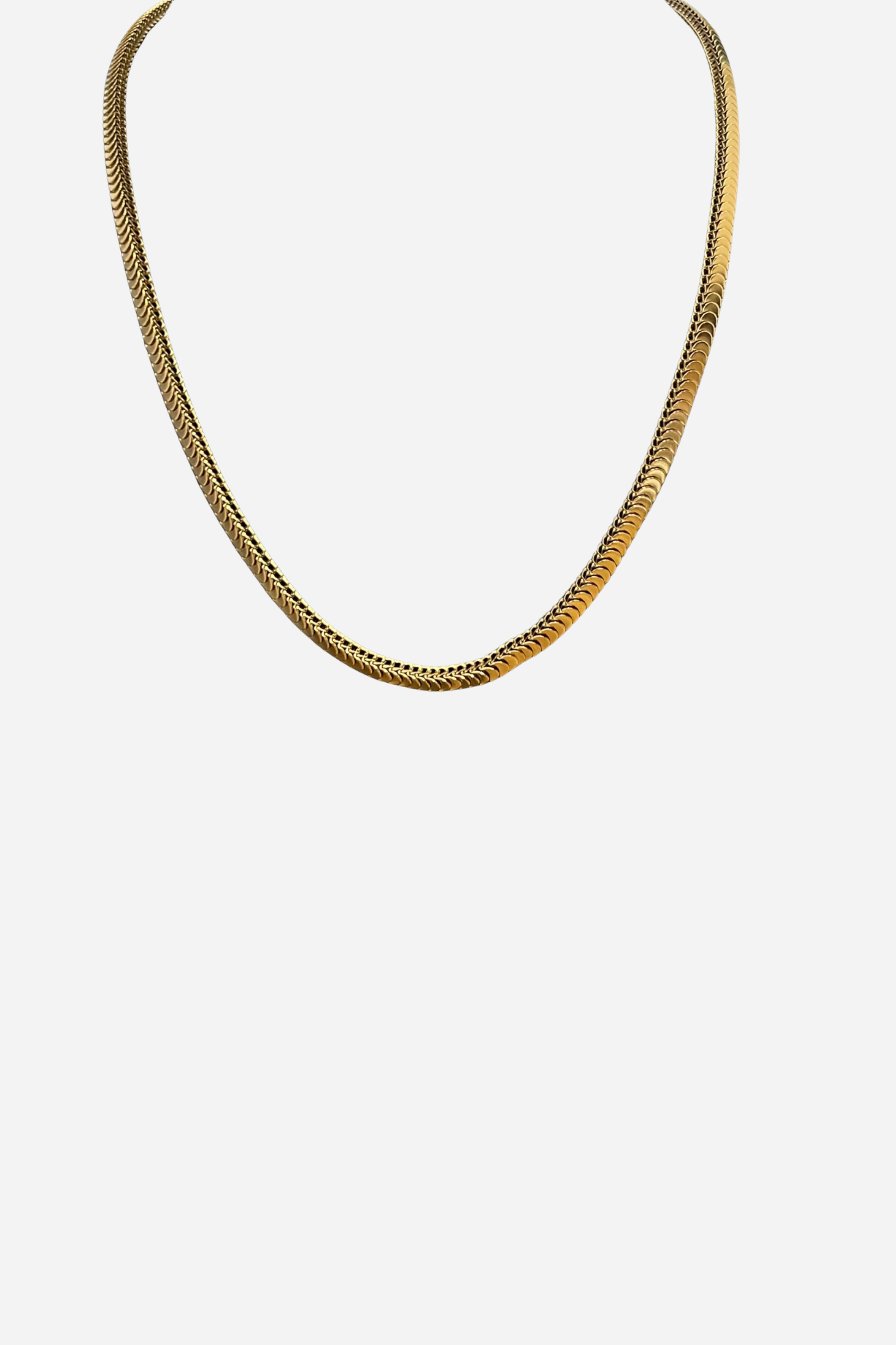 18K Evie Squared Off Gold Necklace