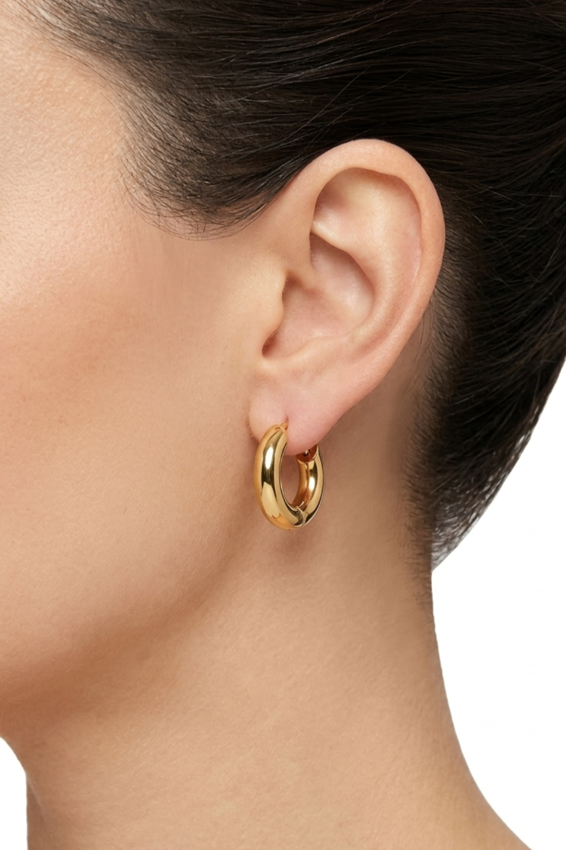 18K Daisy Hoop Earring