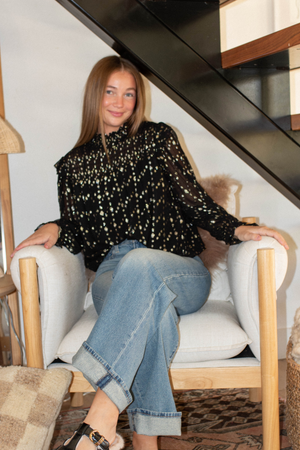 Ivy Balloon Sleeve Blouse Top