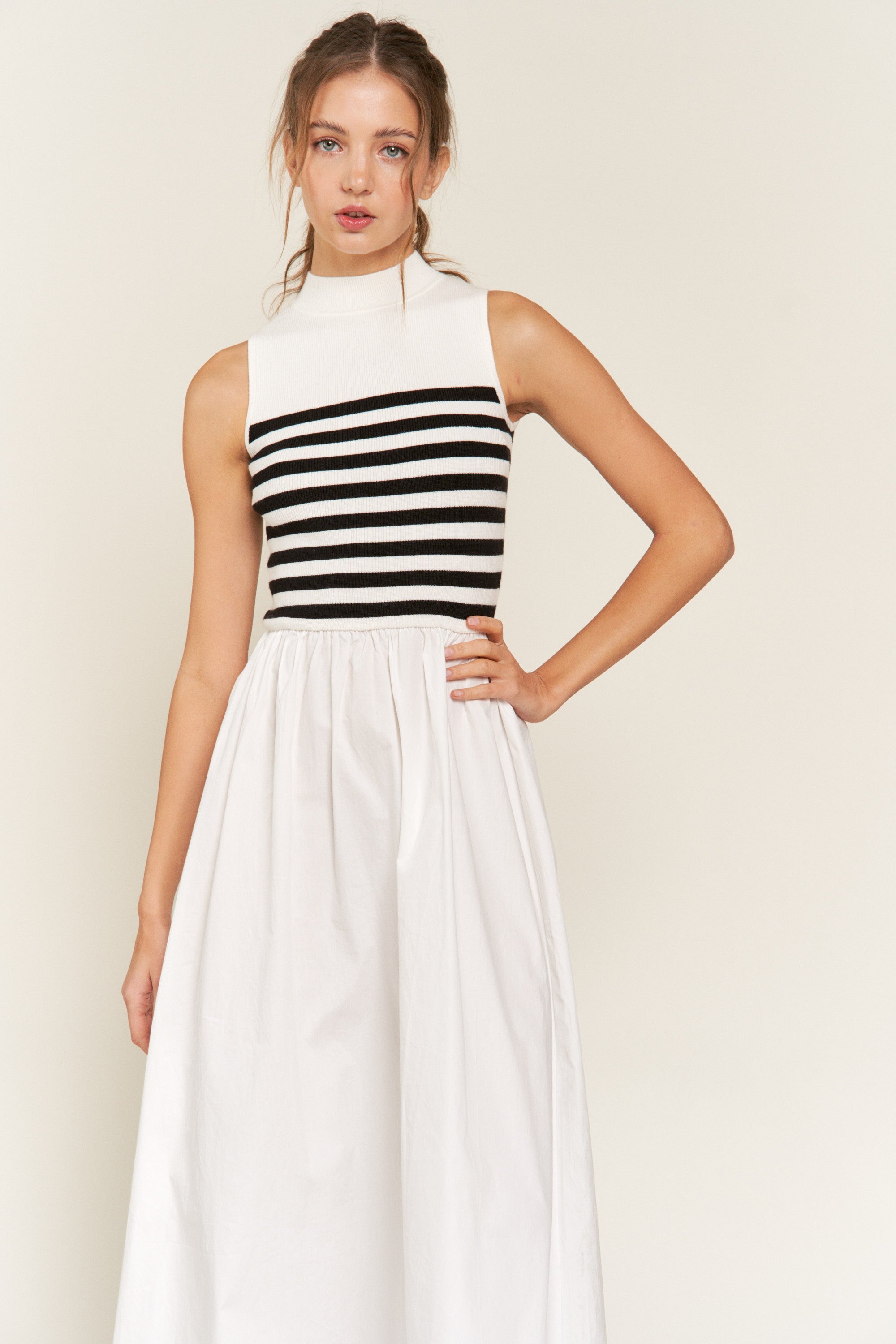 Striped Knit Maxi Dress