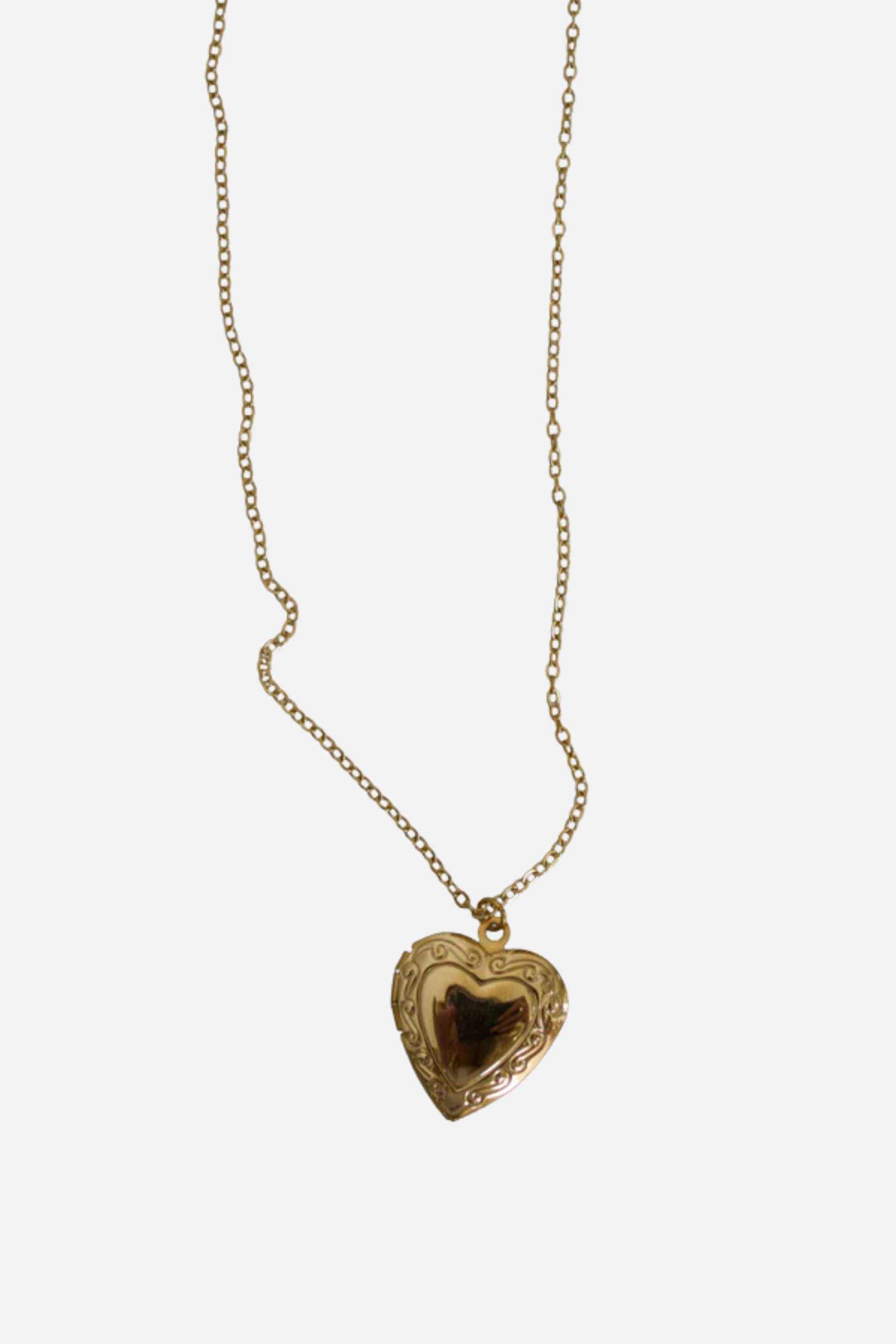 18K Large Locket Heart Necklace