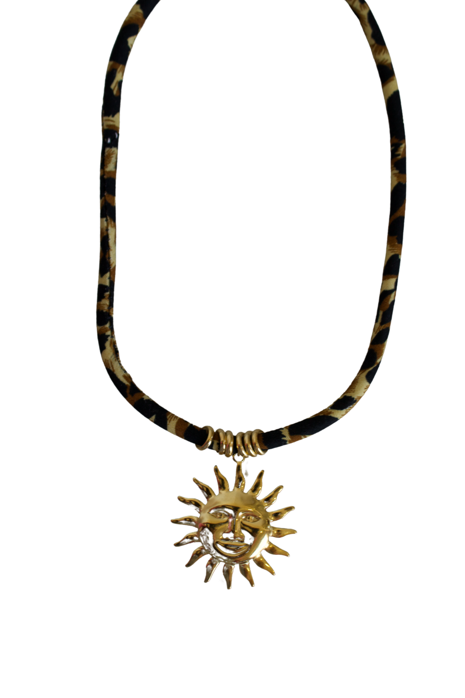 18K Sun Charm Statement Necklace