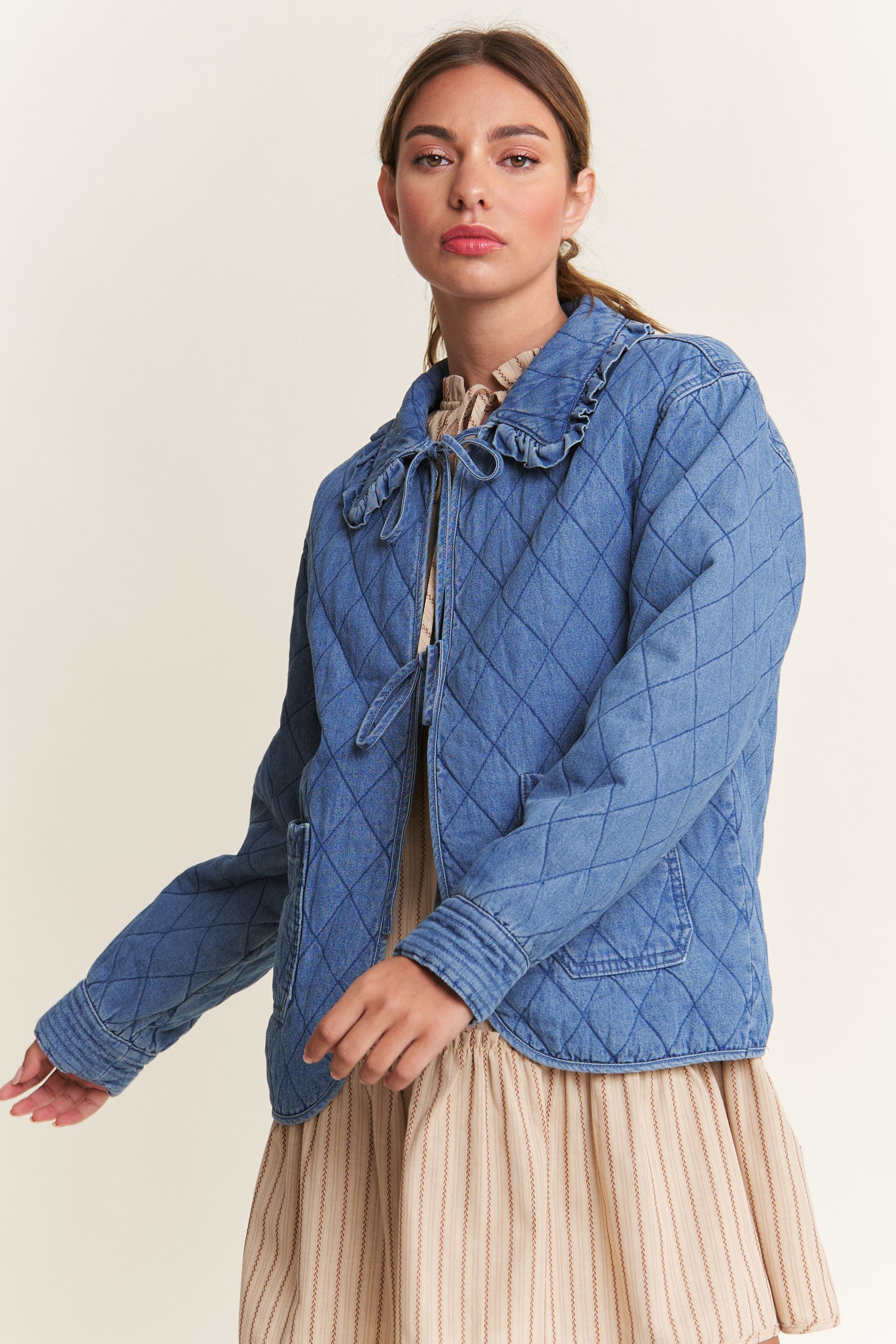 Quilted Denim Jacket