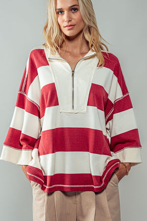 Breezy Striped Pullover