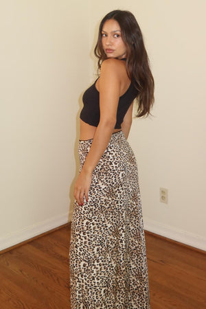 Leopard Printed Maxi Skirt