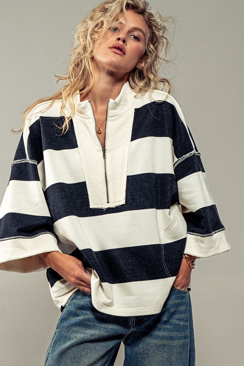 Breezy Striped Pullover