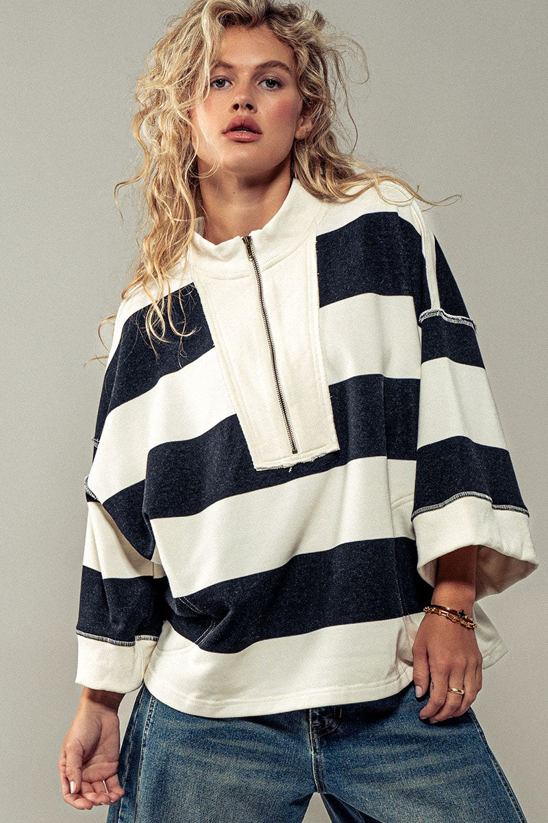 Breezy Striped Pullover