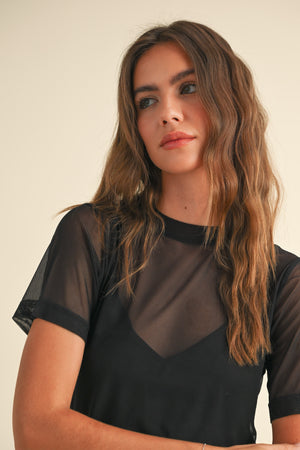 Short Sleeve Mesh Top