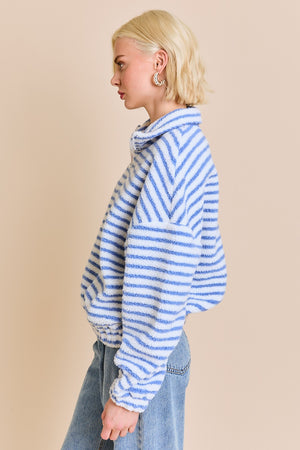 Striped Fleece Quarter-Zip