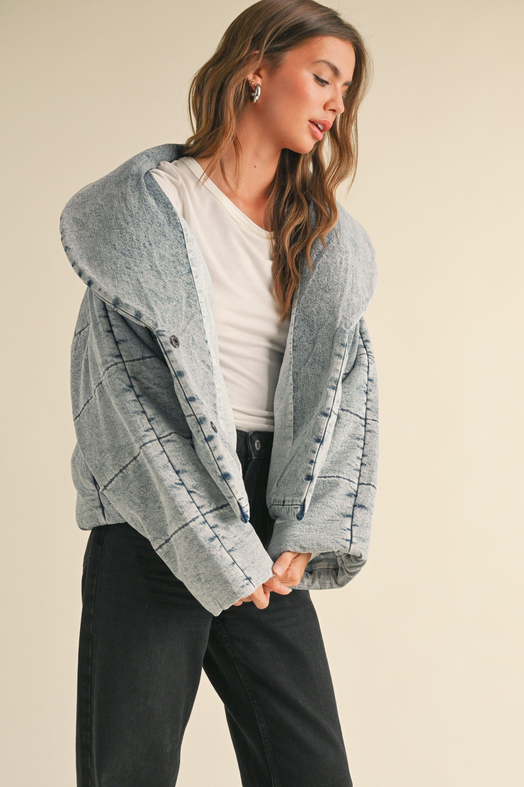 Quilted Denim Jacket