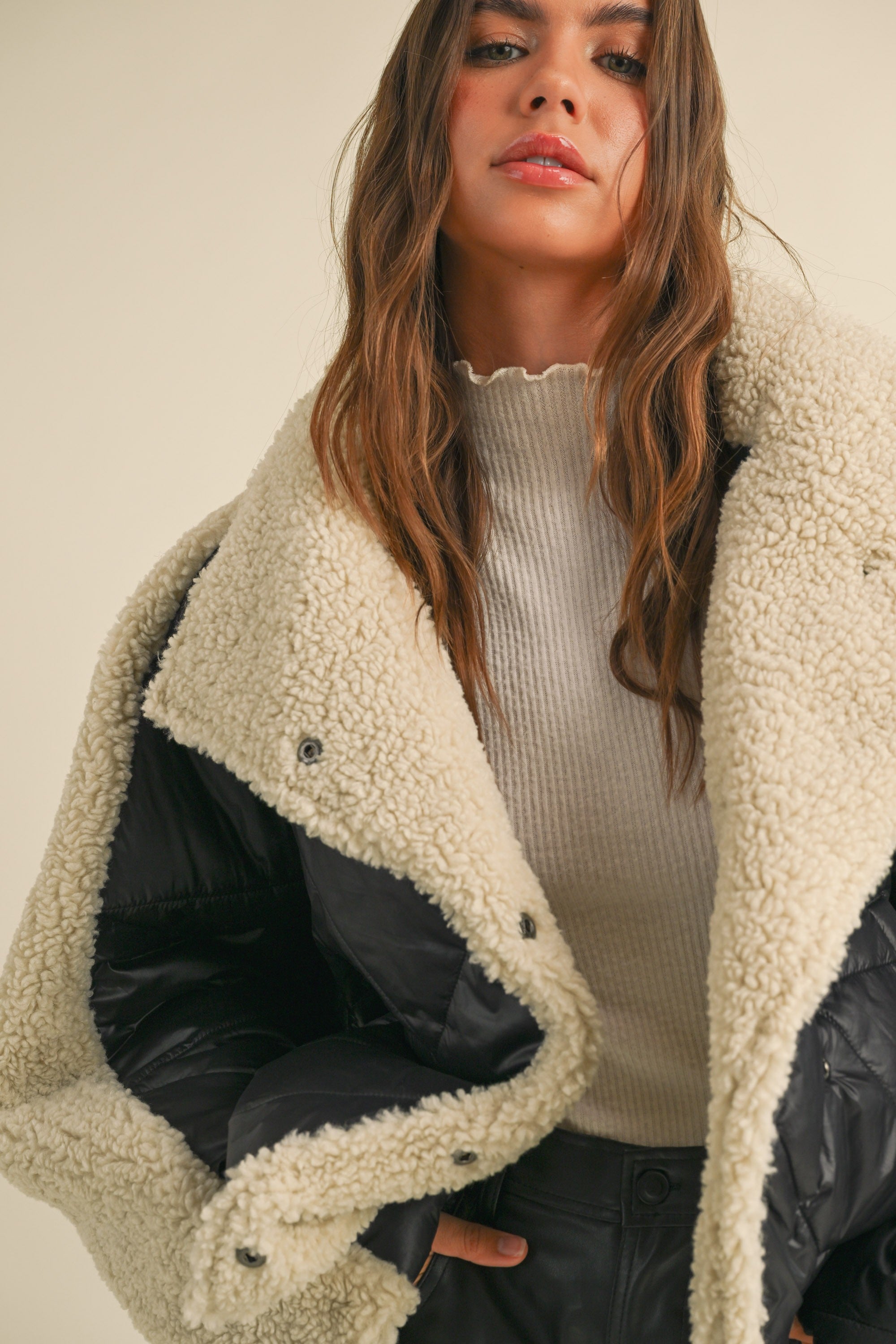 Quilted Shearling Jacket