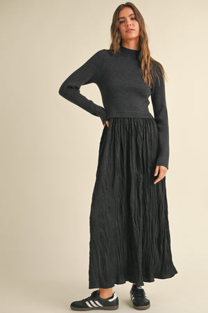 Sweater Combo Maxi Dress