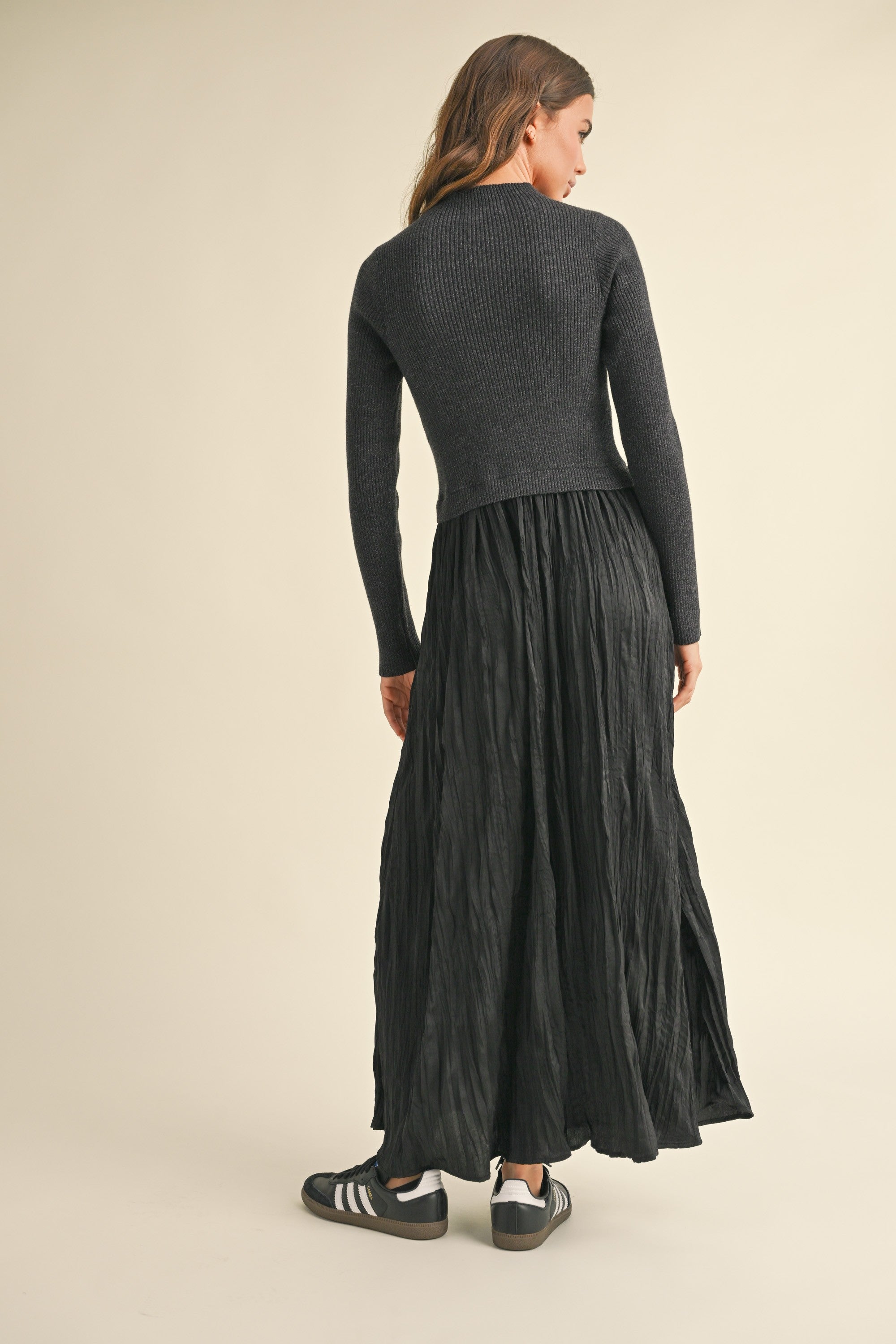 Sweater Combo Maxi Dress