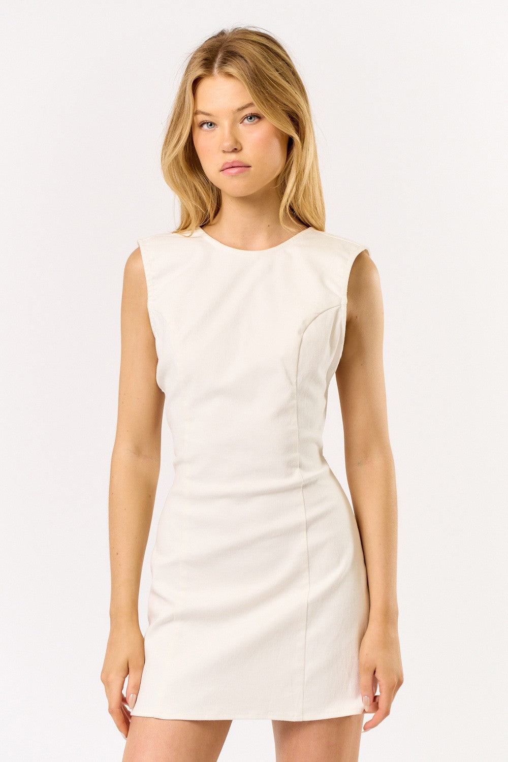 Open Back Shift Mini Dress