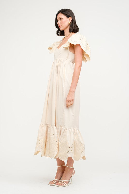 Brooklyn Midi Dress - Natural