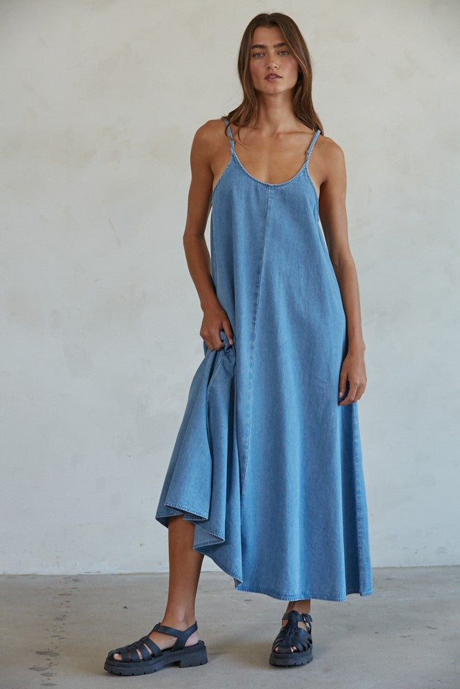 Gracie Denim Maxi Dress