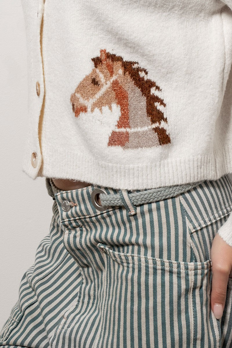 Equestrian Dream Cardigan - Ivory