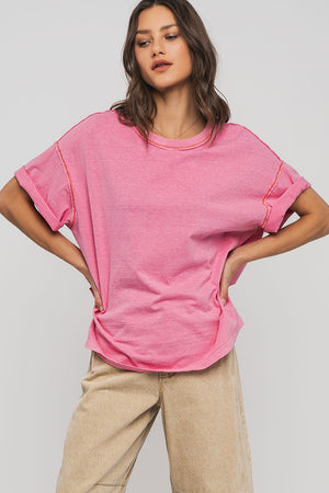 Timeless Oversized Tee - Pink