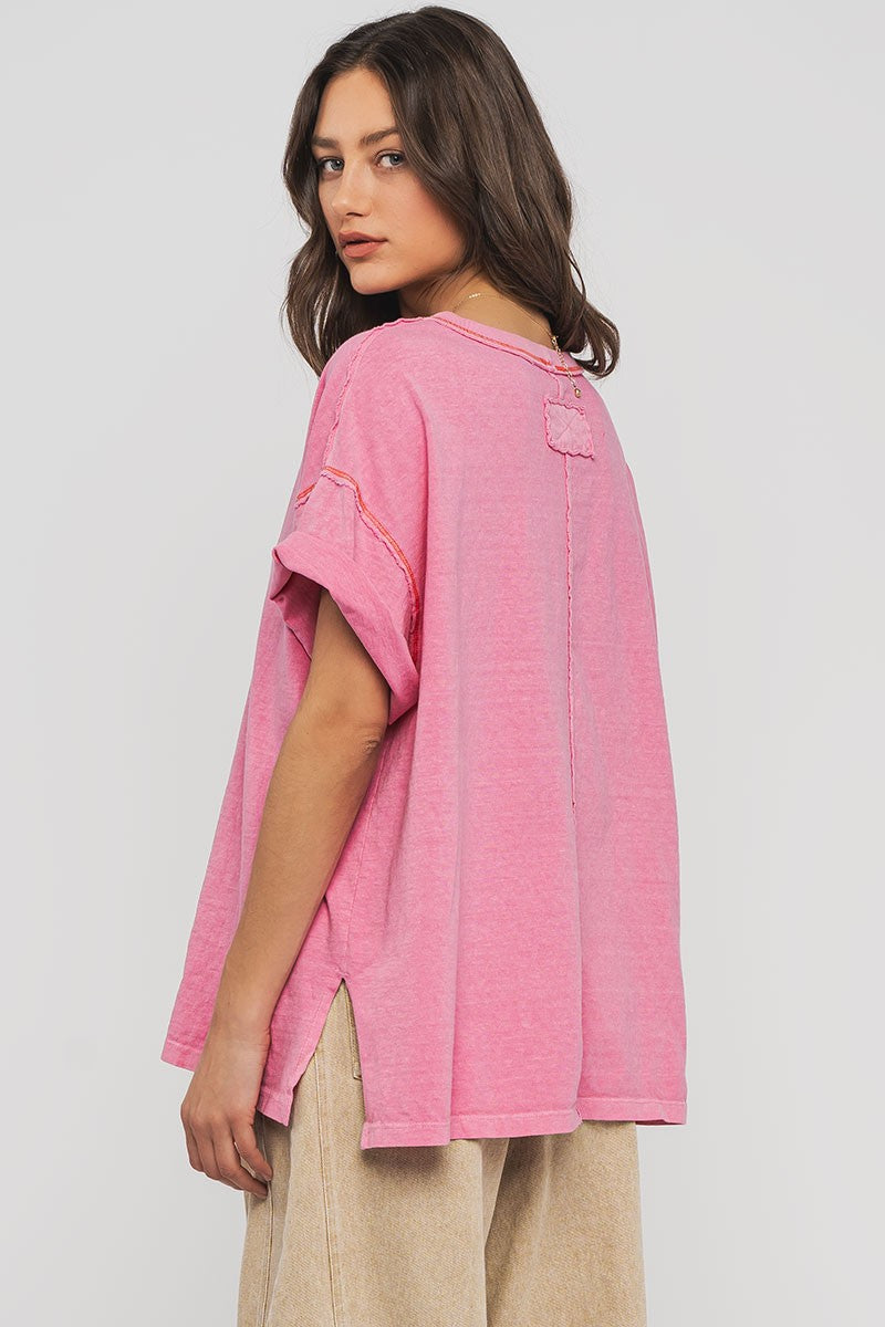 Timeless Oversized Tee - Pink