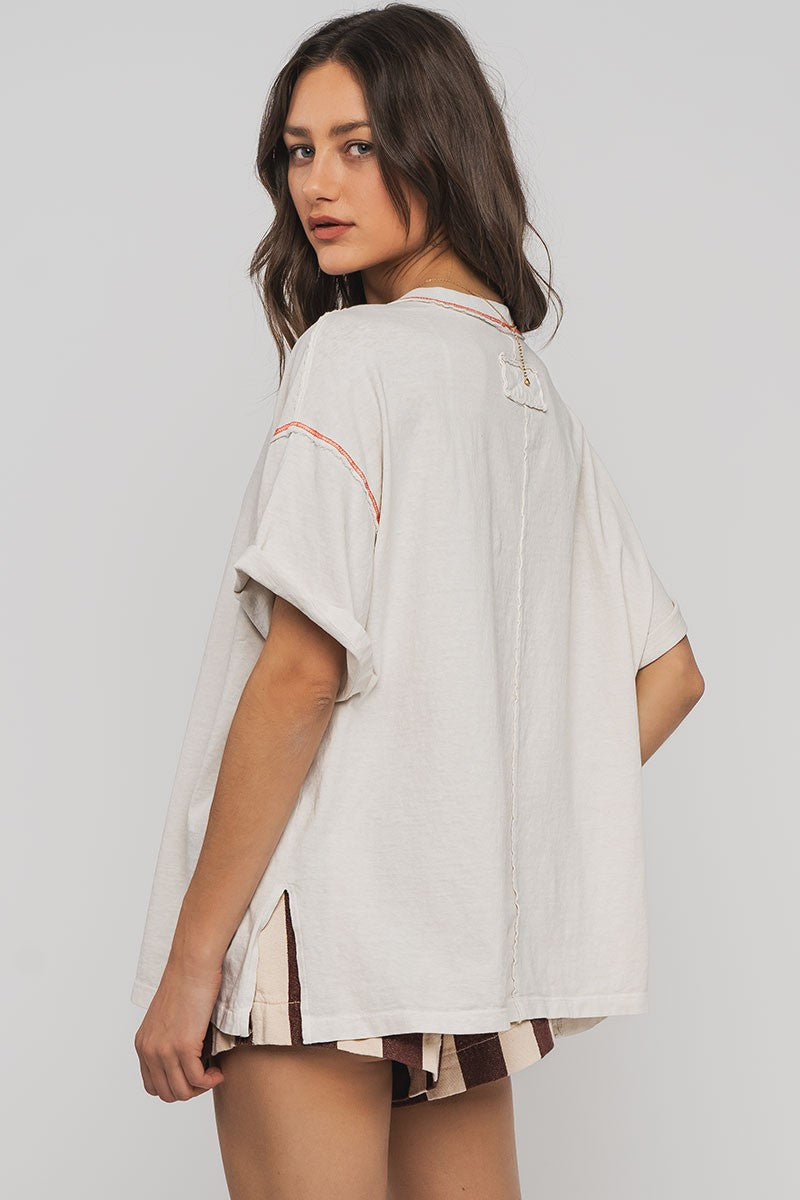 Timeless Oversized Tee - Chalk
