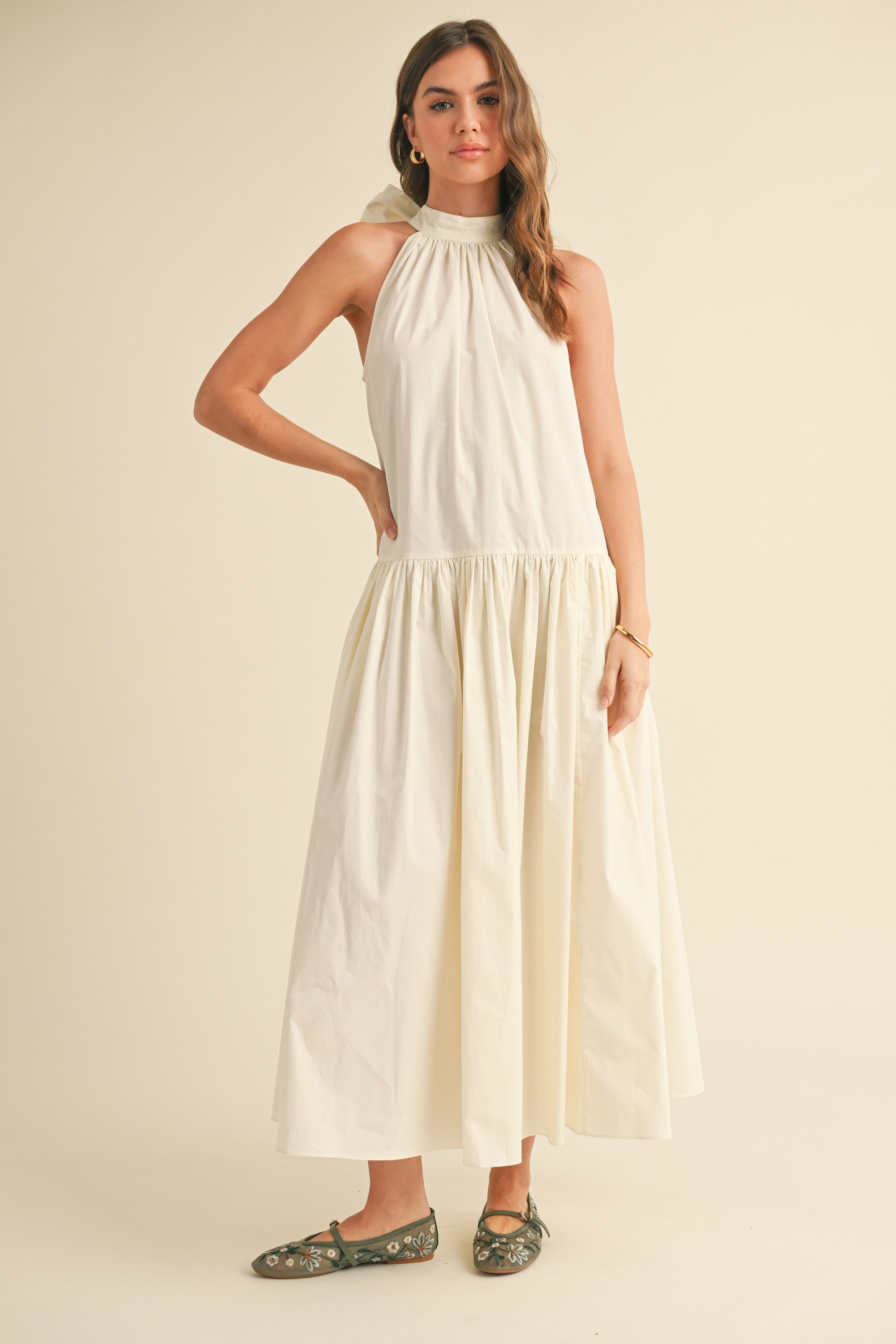 Mia Bow Tie Maxi Dress