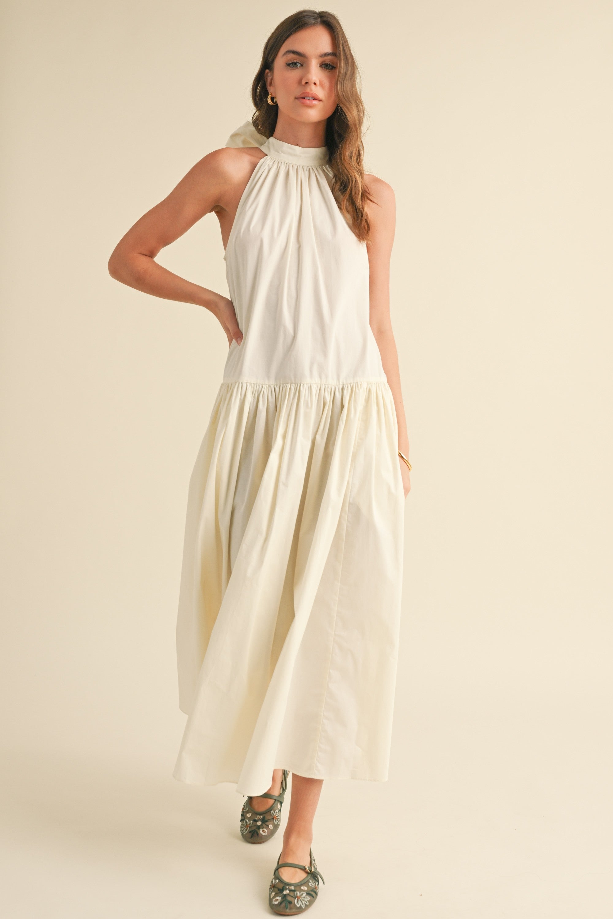 Mia Bow Tie Maxi Dress