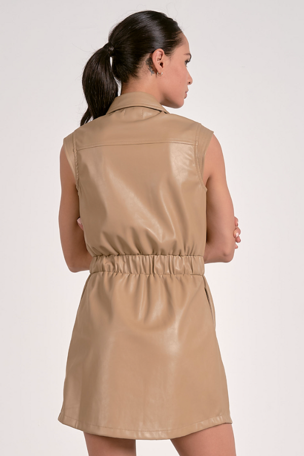 Hazel Leather Mini Dress