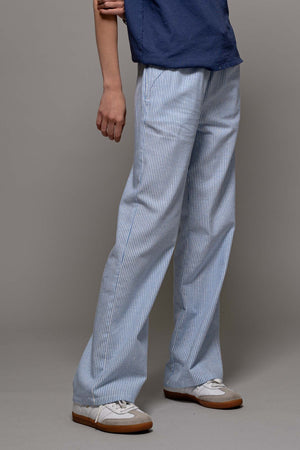 Lounge About Pinstripe Pants - Blue