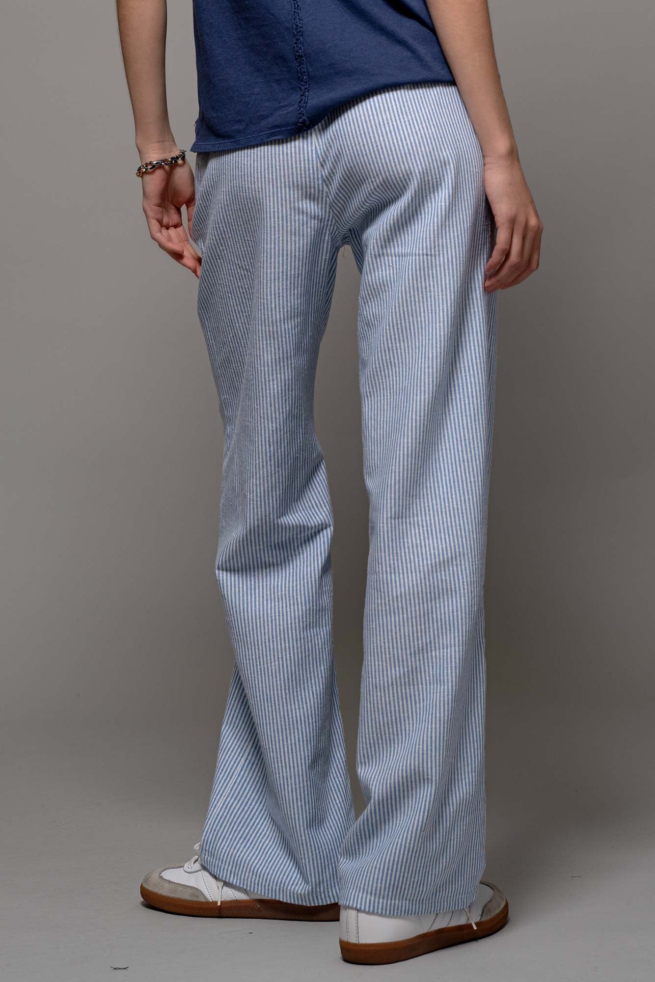 Lounge About Pinstripe Pants - Blue