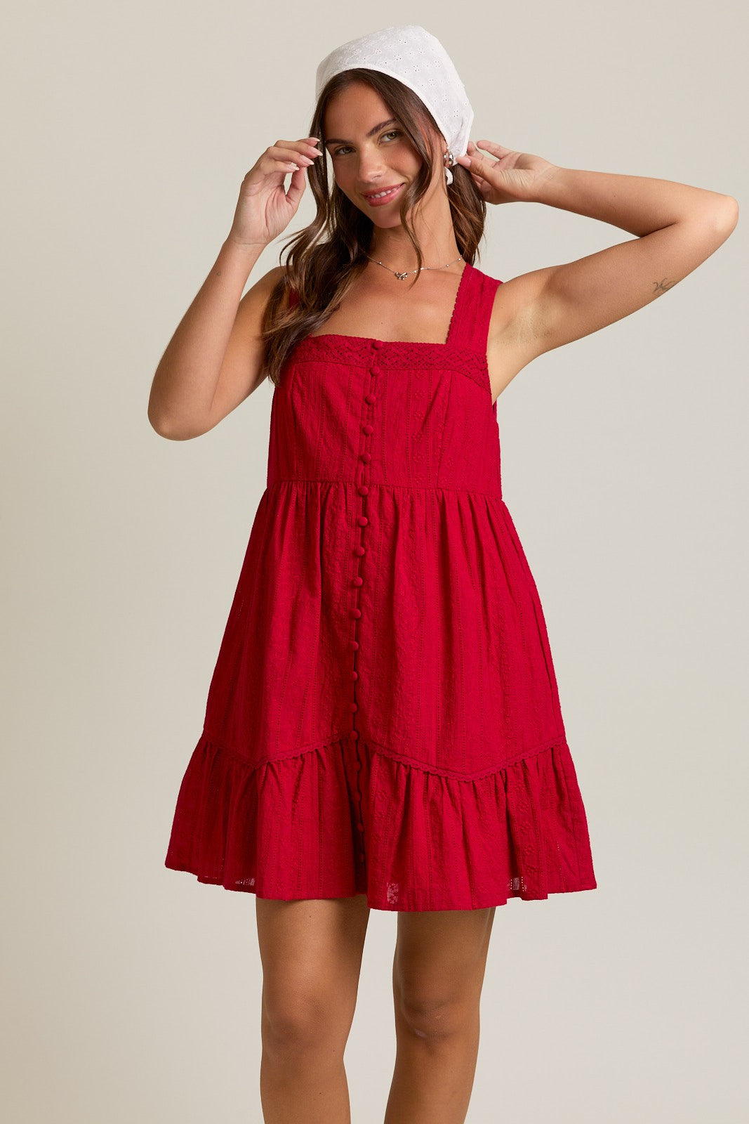 Sweet Romance Mini Dress - Red
