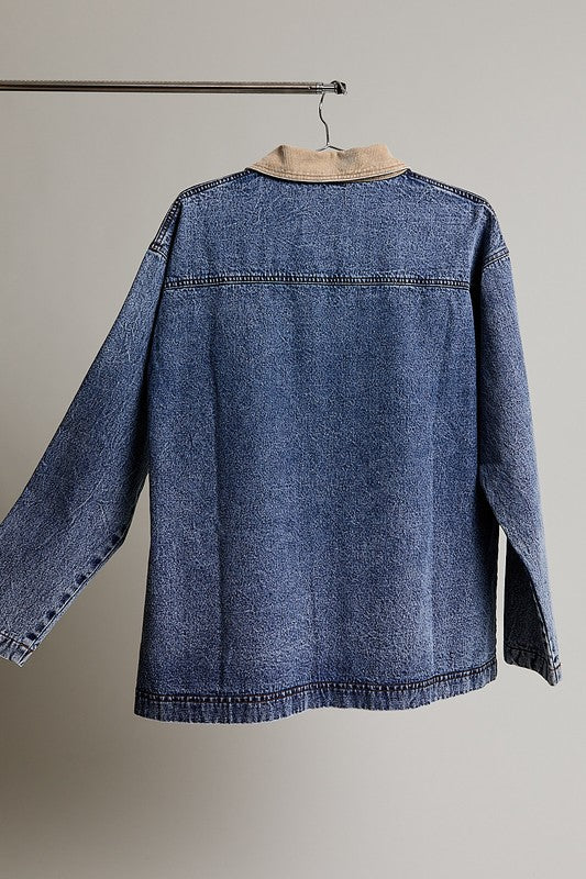 Denim Stud Barn Jacket