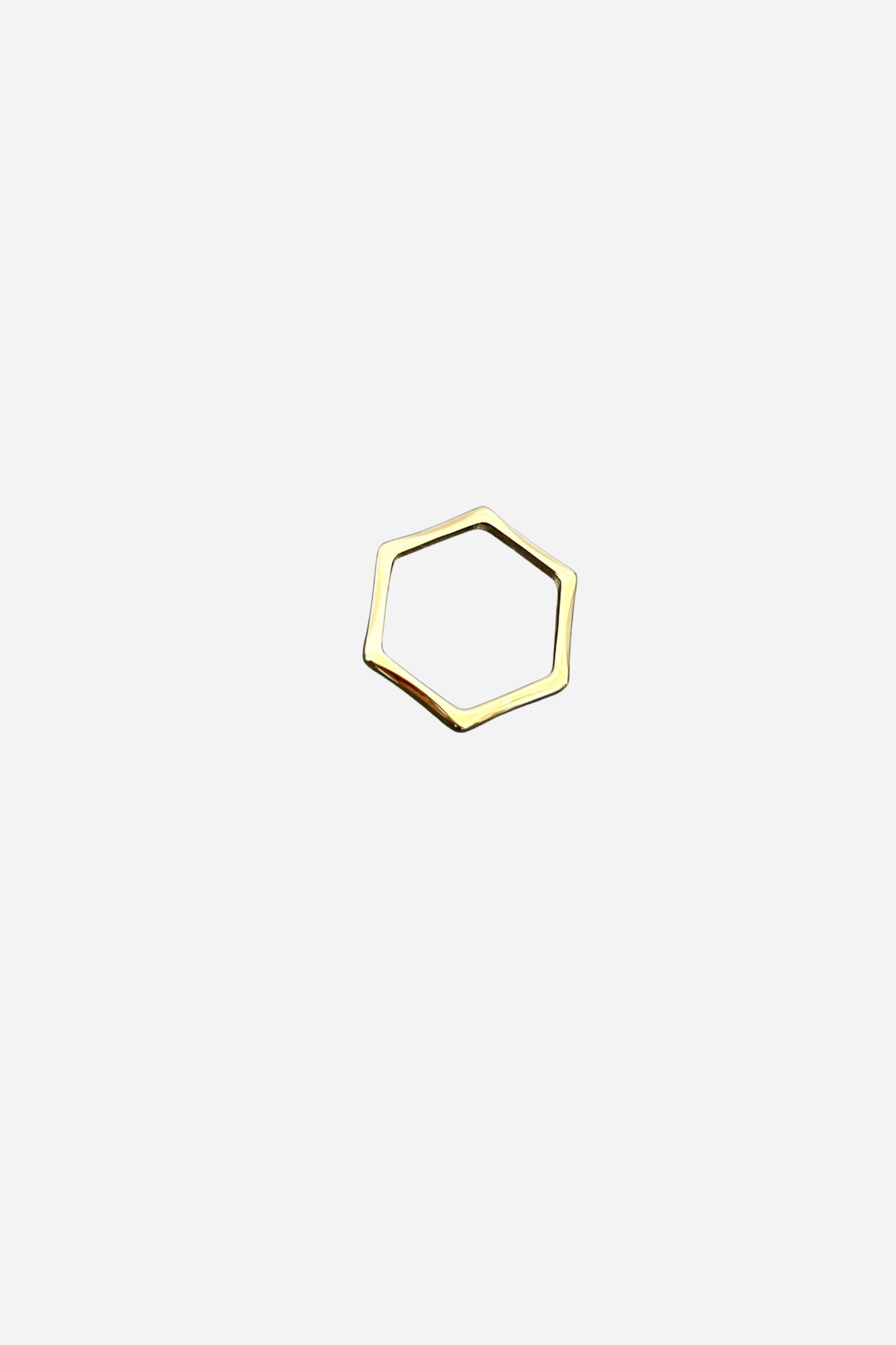 18K Hexagon Ring