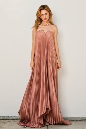 Moonglade Pleated Maxi Dress - Hazel