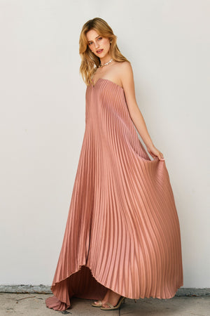 Moonglade Pleated Maxi Dress - Hazel